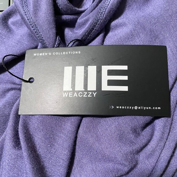 Weaczzy Women's Casual Swing T Shirt Dress with Pockets -Lavender Size Medium - Picture 6 of 6